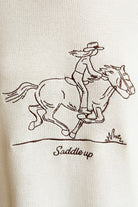 Western Embroidered Cowgirl Saddle Up Knit Sweater - Sunday Edition - RARA Boutique 