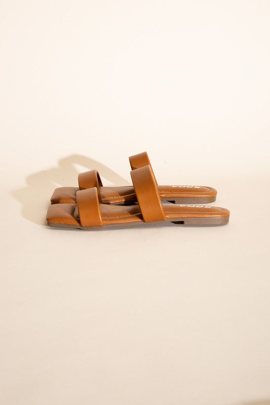 Double Strap Slides Sandals - RARA Boutique 