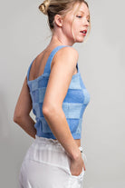 Checker Print Sleeveless Sweater Knit Crop Top - eesome - RARA Boutique 
