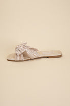 Bow Flat Slides Sandals - RARA Boutique 