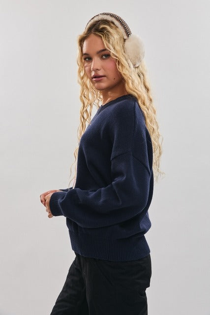 Santa Teddy Bear Long Sleeve Christmas Sweater - Le Lis - RARA Boutique 