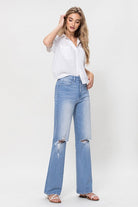 High Rise Vintage Flare Jeans- Flying Monkey - RARA Boutique 