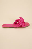 Bow Flat Slides Sandals - RARA Boutique 