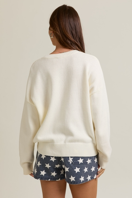 Long Sleeve Football Teddy Bear Sweater - Le Lis - RARA Boutique 