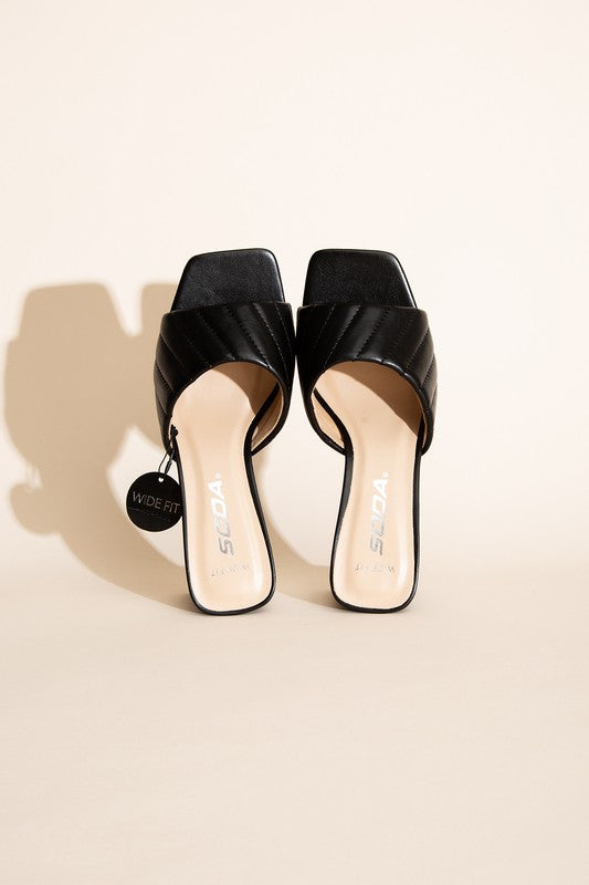 Slide Mule Heels Sandals - RARA Boutique 