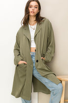 Button-Front Oversized Coat- HYFVE - RARA Boutique 