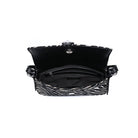 Urban Expressions Tuesday Gloria zebra shoulder bag with adjustable strap and bold black-and-white zebra print.