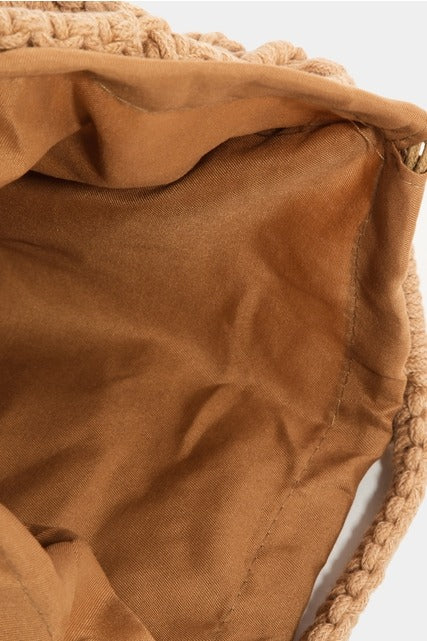 Woven Macramé Fringe Tote Bag - RARA Boutique 