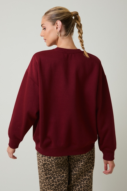 Coffee Time Teddy Bear Embroidered Crewneck Sweatshirt - Sunday Edition - RARA Boutique 