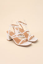 Open Toe  Strappy Low Heel Sandals - RARA Boutique 