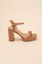 Open Toe Ankle Strap Block Heel - RARA Boutique 