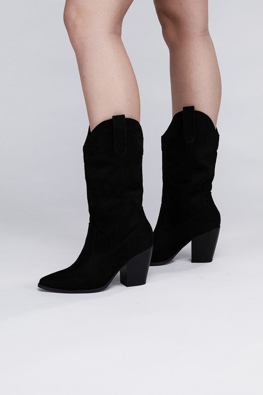 Heeled Cowboy Western Boots - RARA Boutique 