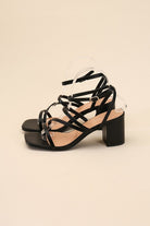 Open Toe  Strappy Low Heel Sandals - RARA Boutique 