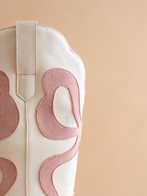 Mid-Calf Western Boots with Bows - Oasis Society - RARA Boutique 