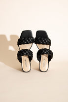 Braided Strap Mule Heels - Rara Boutique 