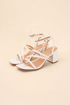 Open Toe  Strappy Low Heel Sandals - RARA Boutique 