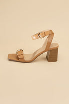 Buckle Sandal Heel with Ankle Strap - RARA Boutique 