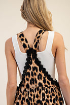 Cheetah Print Tiered Wide Leg Overalls - eesome - RARA Boutique 