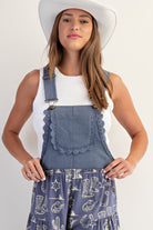 Western Graphic Print Tiered Wide Leg Overalls Jumpsuit - eesome - RARA Boutique 