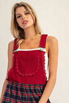 Plaid Flannel Tiered Wide Leg Overalls Jumpsuit - eesome - RARA Boutique 