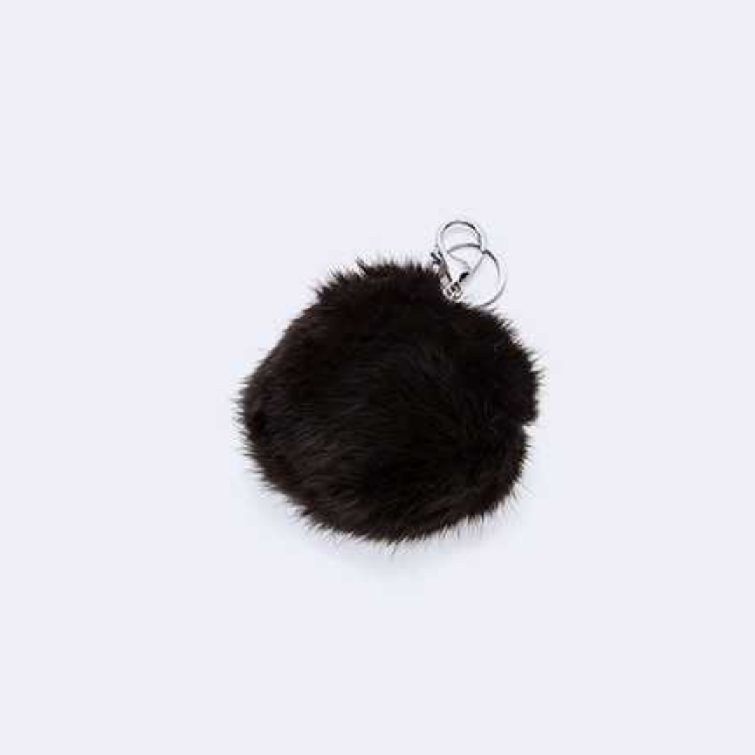 Fluffy Fur Ball Pom-Pom Keychain - RARA Boutique 