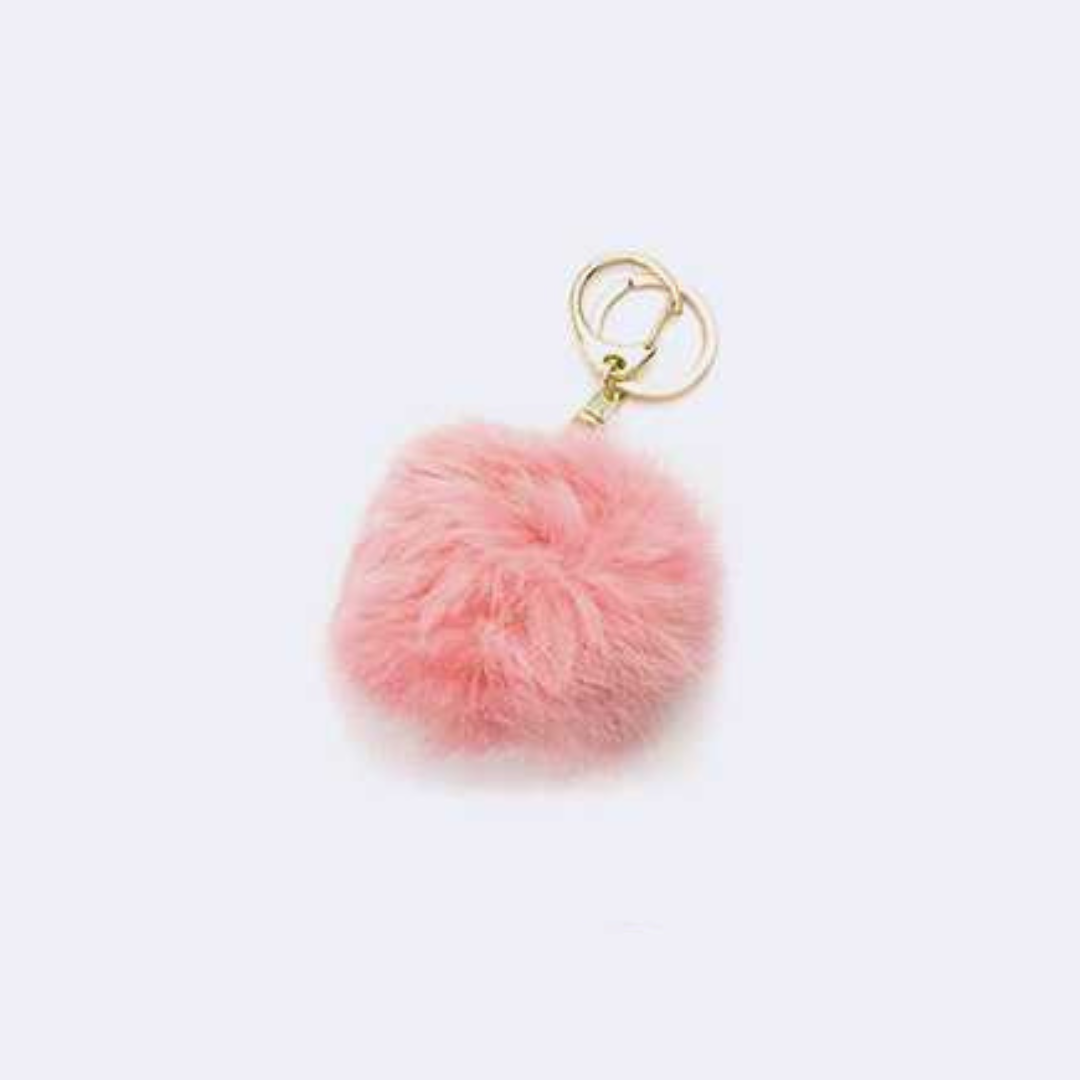 Fluffy Fur Ball Pom-Pom Keychain - RARA Boutique 