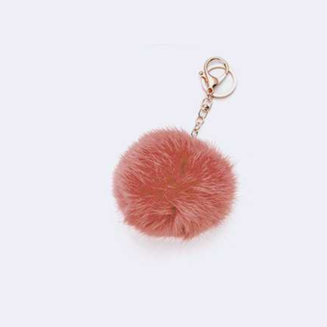 Fluffy Fur Ball Pom-Pom Keychain - RARA Boutique 