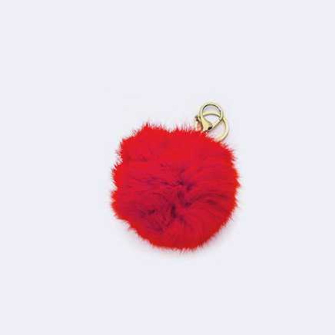 Fluffy Fur Ball Pom-Pom Keychain - RARA Boutique 