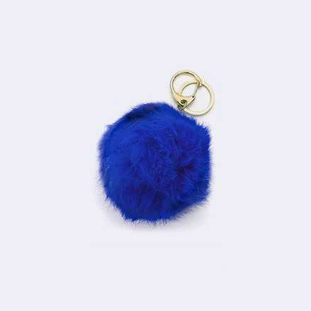 Fluffy Fur Ball Pom-Pom Keychain - RARA Boutique 