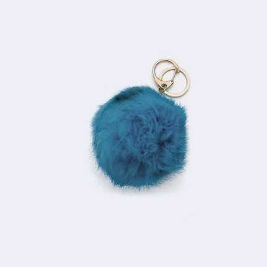 Fluffy Fur Ball Pom-Pom Keychain - RARA Boutique 