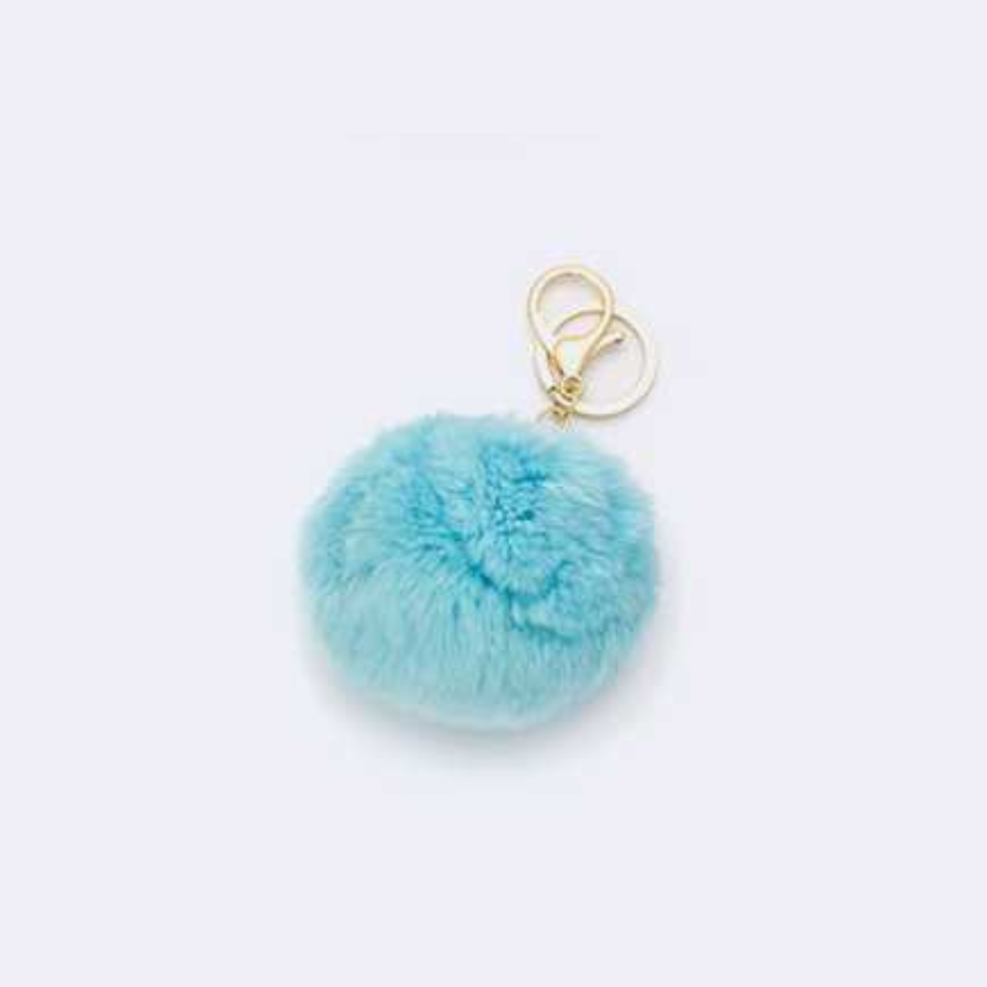 Fluffy Fur Ball Pom-Pom Keychain - RARA Boutique 