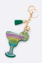 Rhinestone Tequila Cocktail Pillow Key Chain - RARA Boutique 