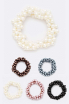 Faux Pearl Cluster Scrunchie Hair Tie - RARA Boutique 