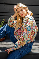 Retro Floral Jacquard Cropped Jacket - eesome - RARA Boutique 