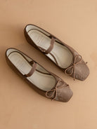 Suede Square Toe Ballet Flats - Oasis Society - RARA Boutique 