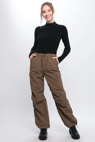 Loose Fit Parachute Cargo Pants - RARA Boutique 