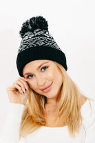 Christmas Snowflake Print Beanie - RARA Boutique 