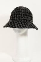 Tweed Houndstooth Bucket Hat - RARA Boutique 