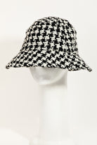 Tweed Houndstooth Bucket Hat - RARA Boutique 