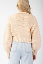 3D Rose Knit Cropped Sweater Cardigan - eesome - RARA Boutique 