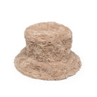 Urban Expressions faux fur bucket hat with plush, soft texture and stylish design, perfect for cold weather accessories.