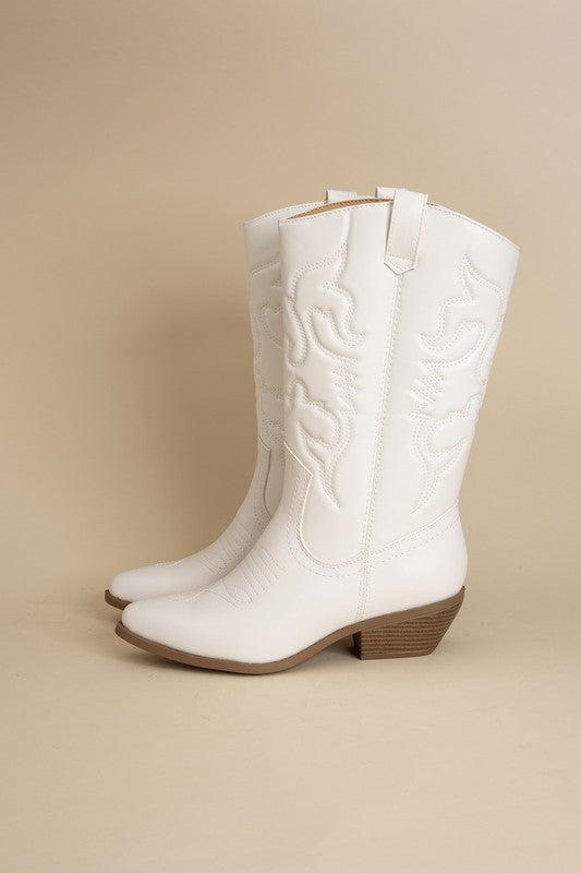 Tall Western Boots with Pointed Toe - RARA Boutique 