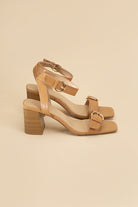 Buckle Sandal Heel with Ankle Strap - RARA Boutique 