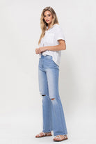 High Rise Vintage Flare Jeans- Flying Monkey - RARA Boutique 