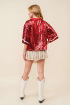 Candy cane sequin Crop top - RARA Boutique 