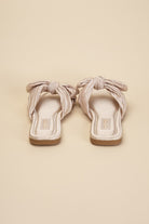 Bow Flat Slides Sandals - RARA Boutique 