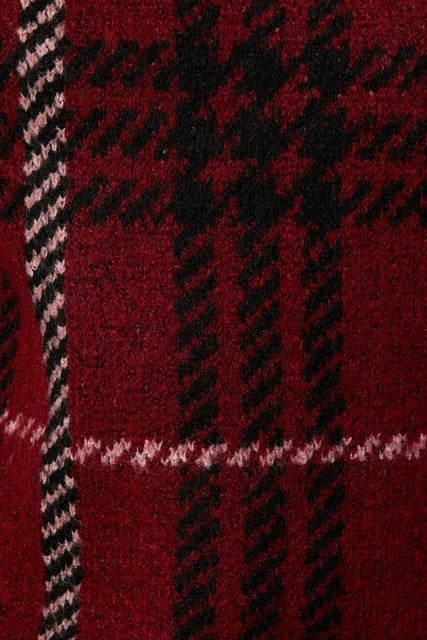 Plaid Long Sleeve Knit Christmas Sweater - Sunday Edition - RARA Boutique 