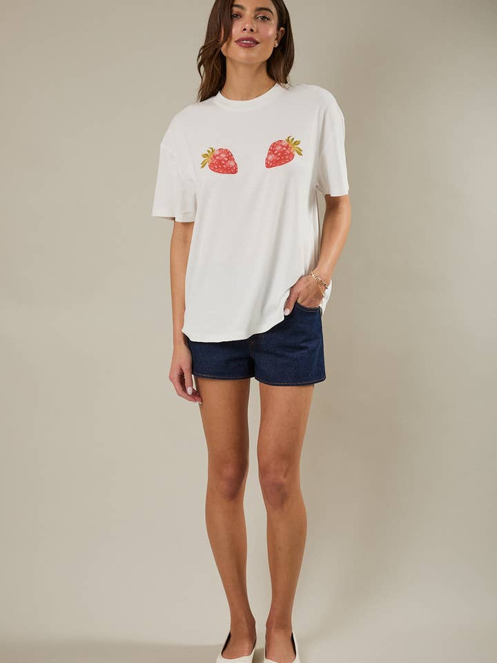 RARA Boutique Sunday Edition T-shirt, casual black cotton tee with printed graphic design, front view.