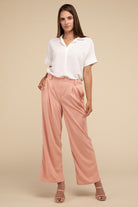 Waffle Trouser Pants with Pockets - RARA Boutique 