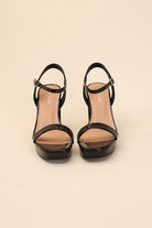 Open Toe Ankle Strap Block Heel - RARA Boutique 